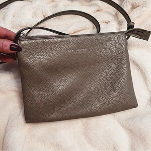 Marc Jacobs Taupe Leather Crossbody Bag